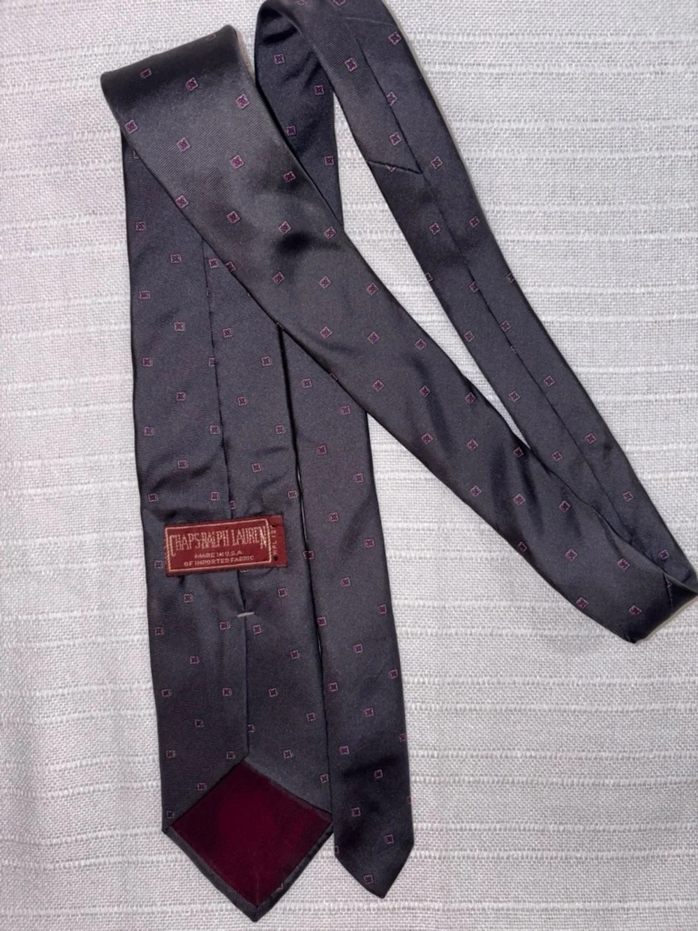 Vintage Chaps Ralph Lauren Heritage Silk Tie Made In USA Geometric Pattern